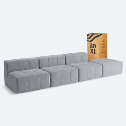 Sofá modular Bold 3 plazas con pouf