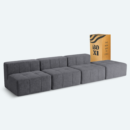 Sofá modular Bold 3 plazas con pouf