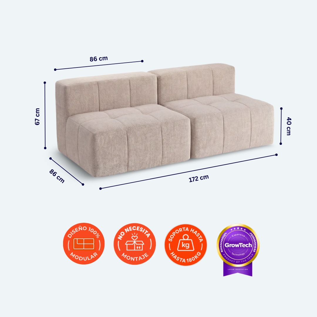 Sofá modular Bold 2 plazas