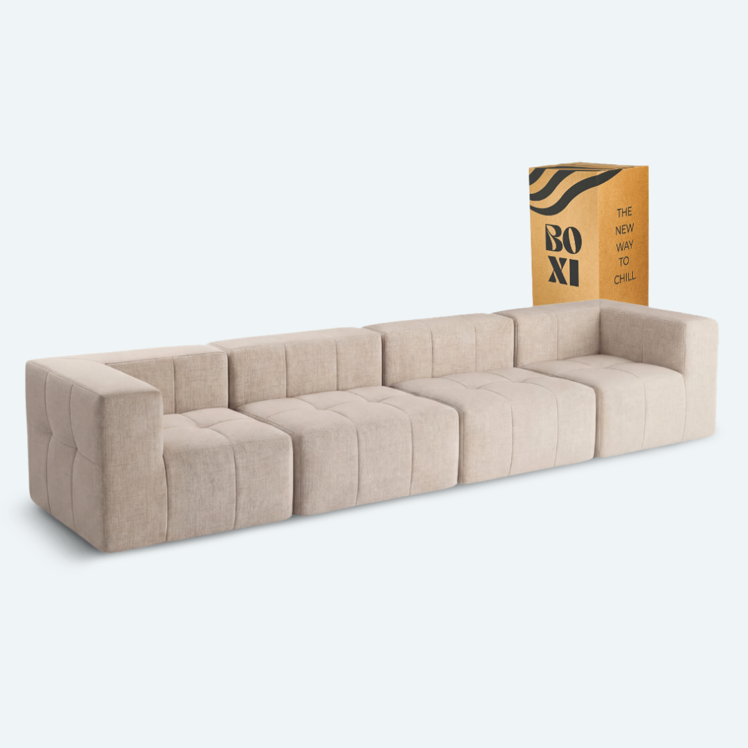 Sofá modular Bold 4 plazas con 2 reposabrazos