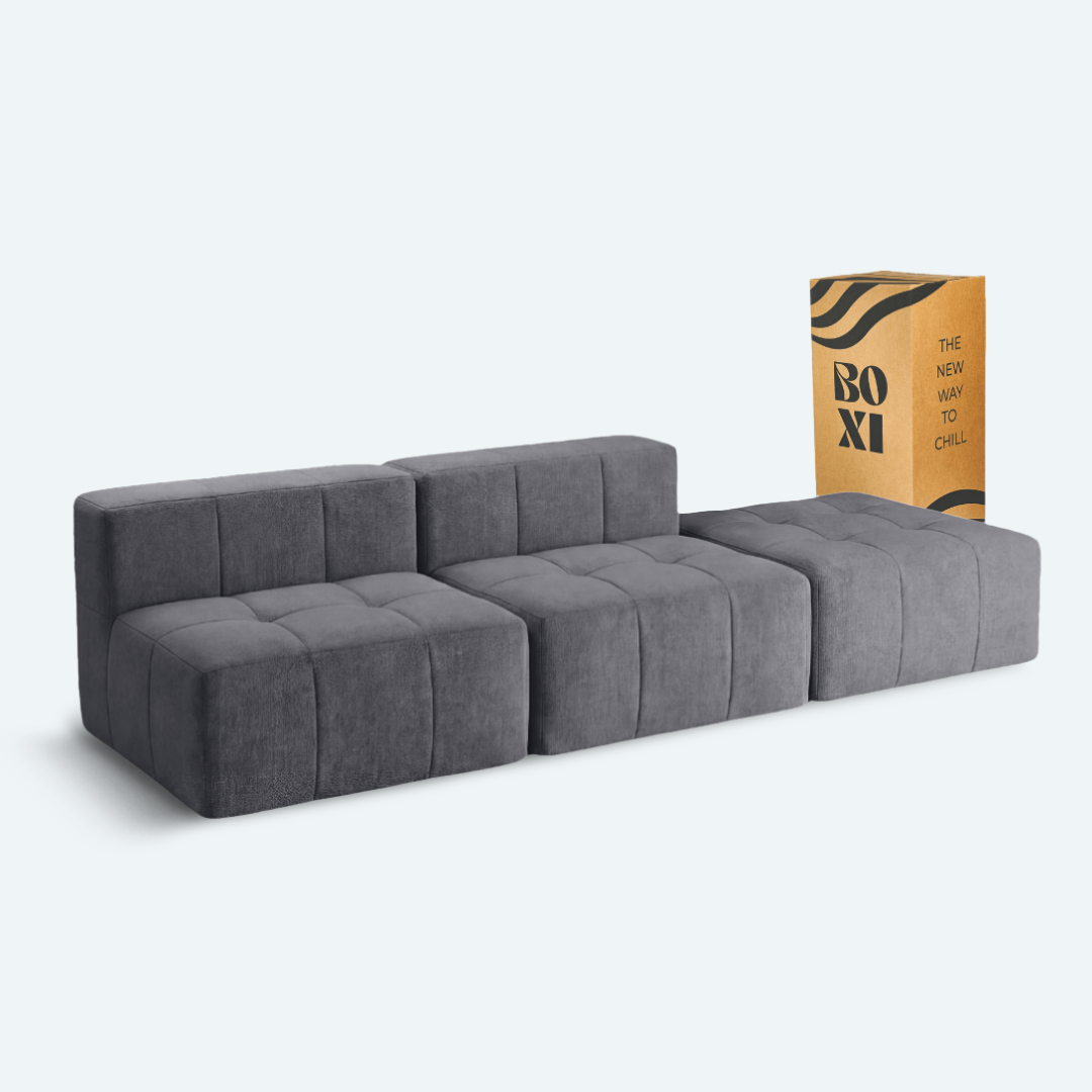 Sofá modular Bold 2 plazas con pouf
