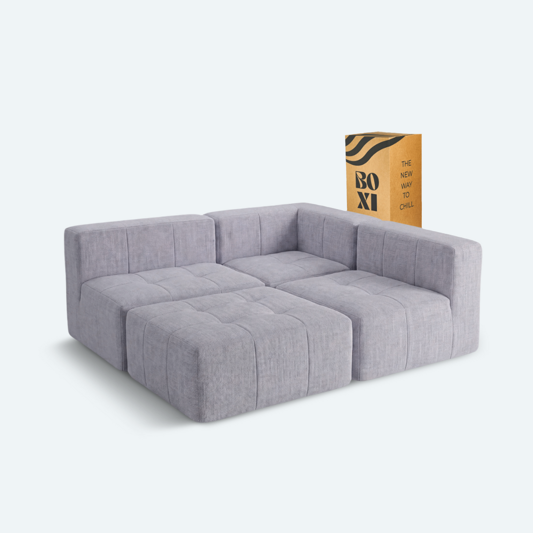 Sofá modular Bold 3 plazas con 1 poufs