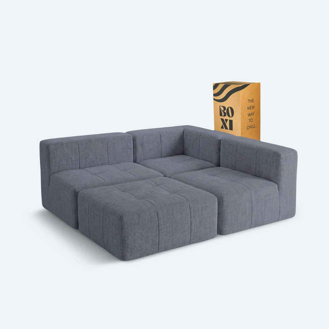 Sofá modular Bold 3 plazas con 1 poufs