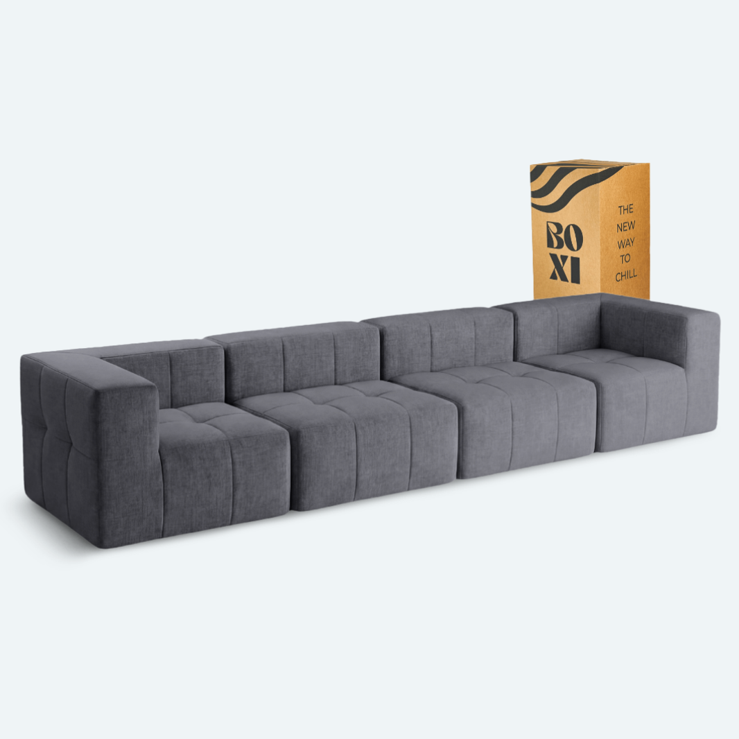 Sofá modular Bold 4 plazas con 2 reposabrazos