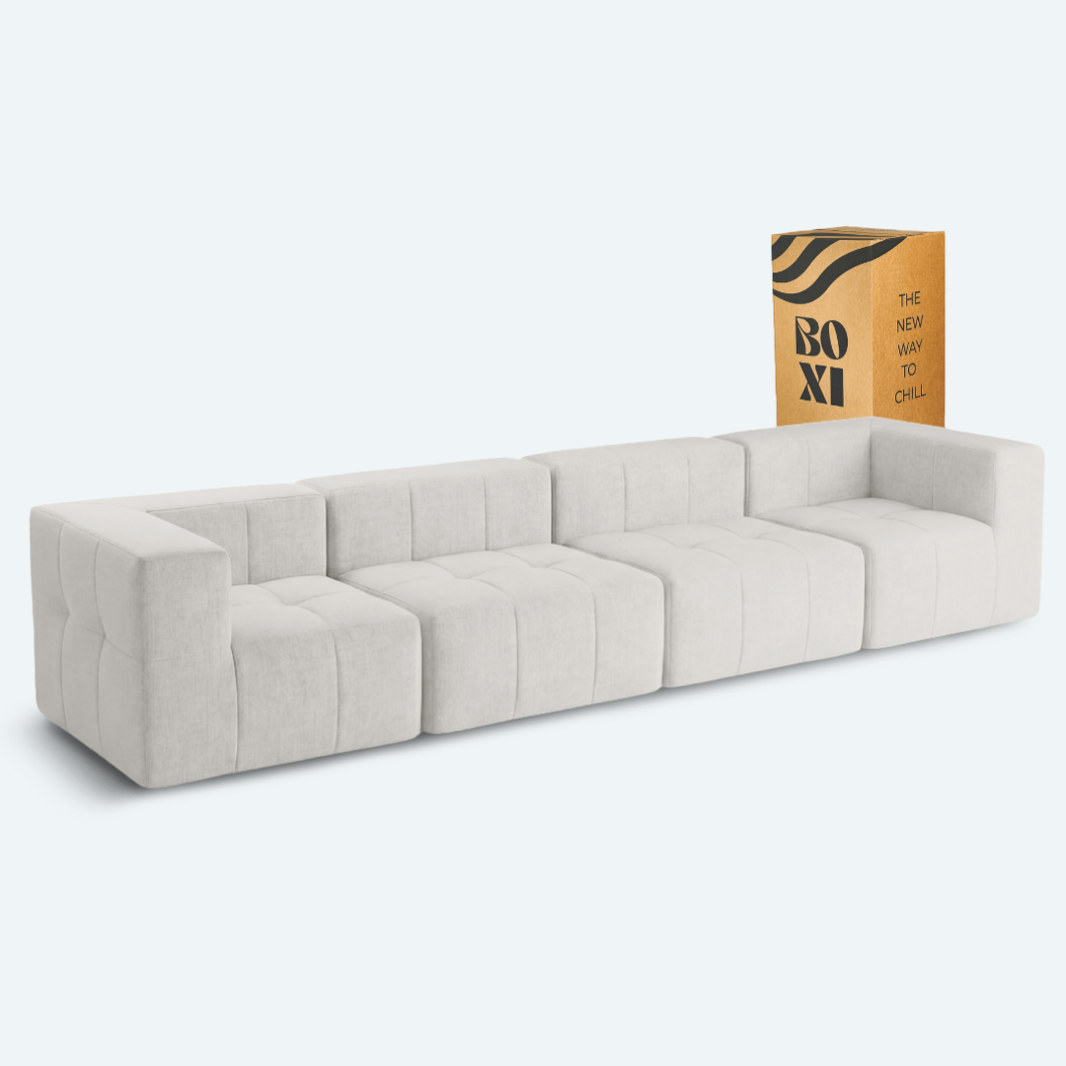 Sofá modular Bold 4 plazas con 2 reposabrazos