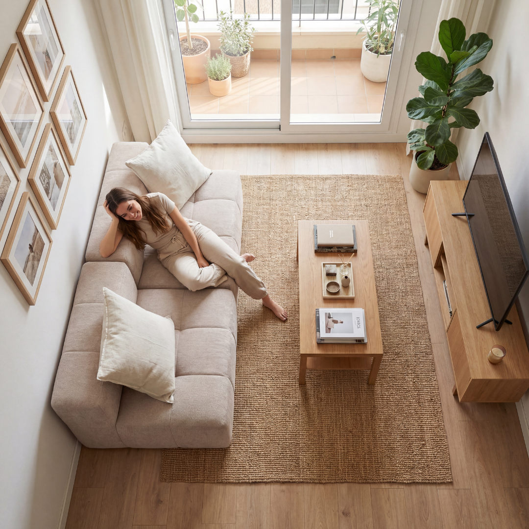 Sofá modular Bold 2 plazas con pouf