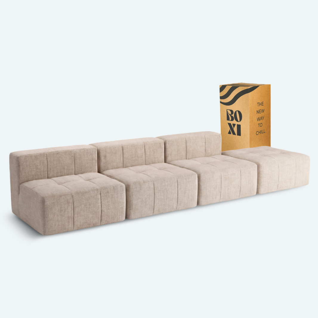 Sofá modular Bold 3 plazas con pouf