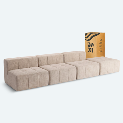 Sofá modular Bold 3 plazas con pouf