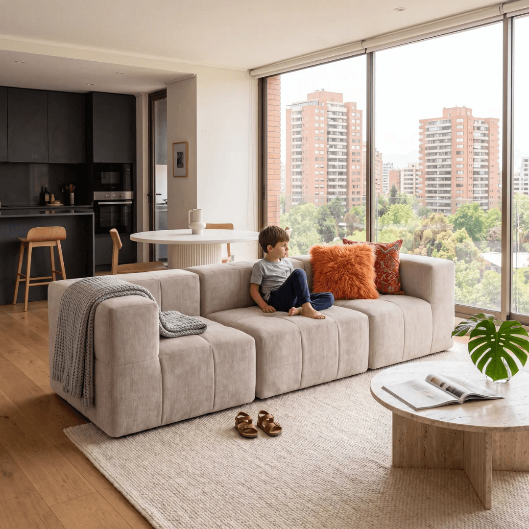 Sofá modular Bold 3 plazas con 1 reposabrazos