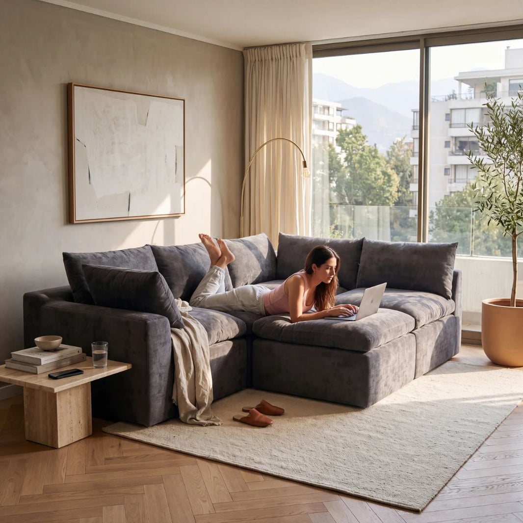 Sofá modular Cloud 2 plazas con 1 reposabrazos