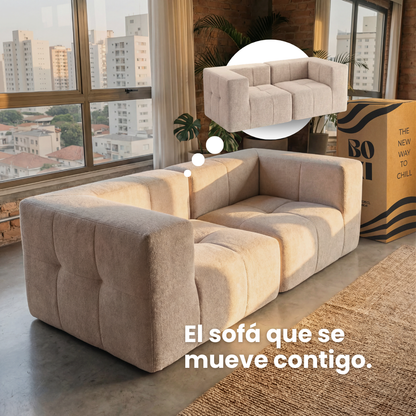 Sofá modular Bold 2 plazas con pouf