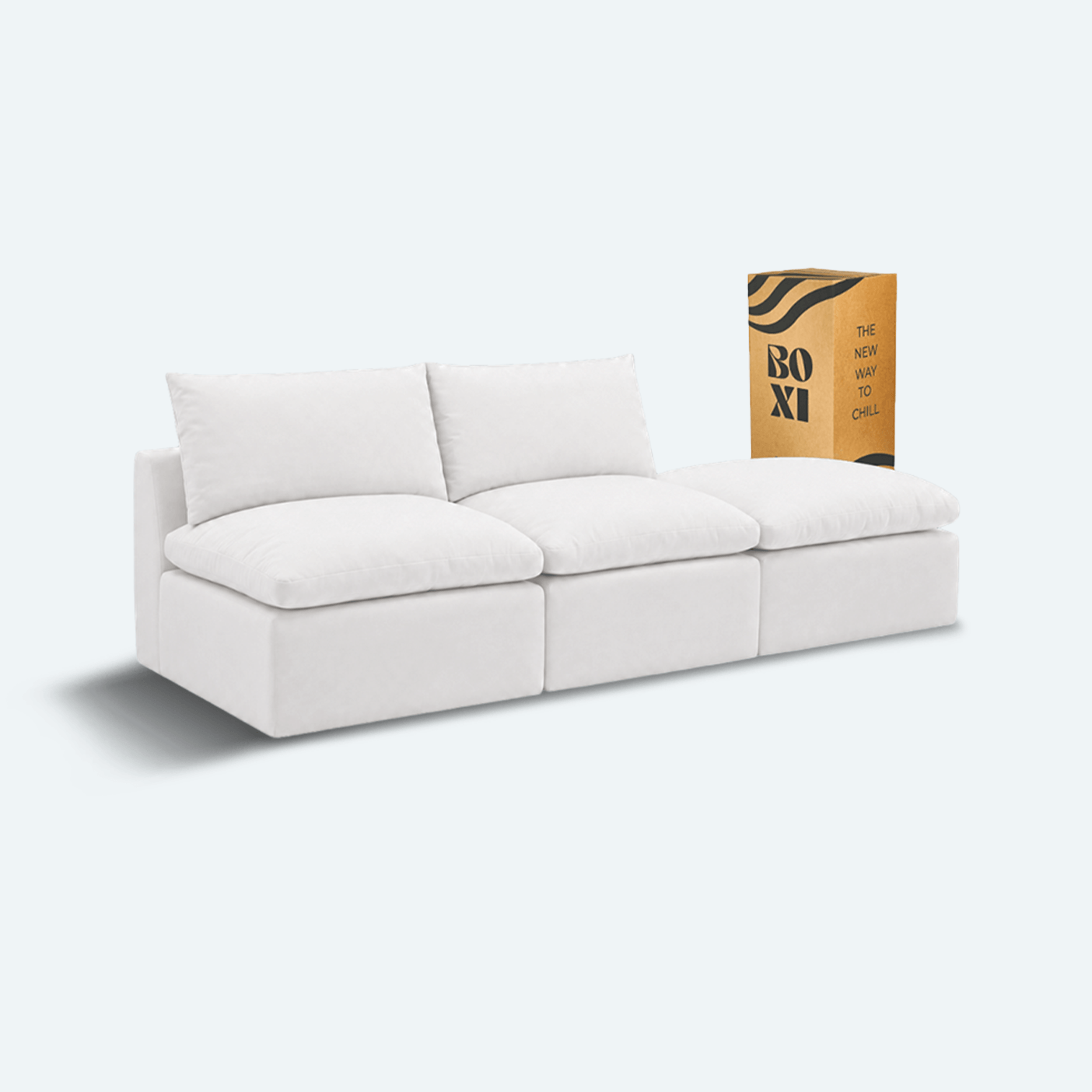 Sofá modular Cloud 2 plazas con pouf