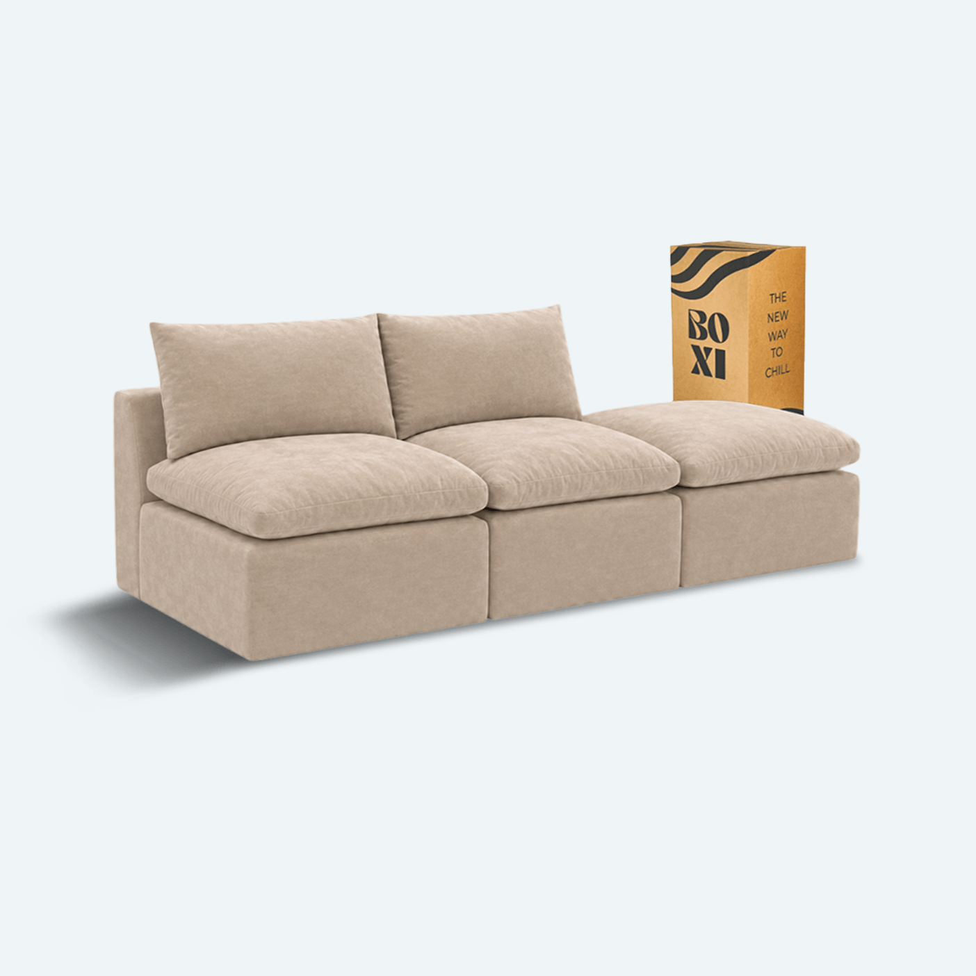Sofá modular Cloud 2 plazas con pouf