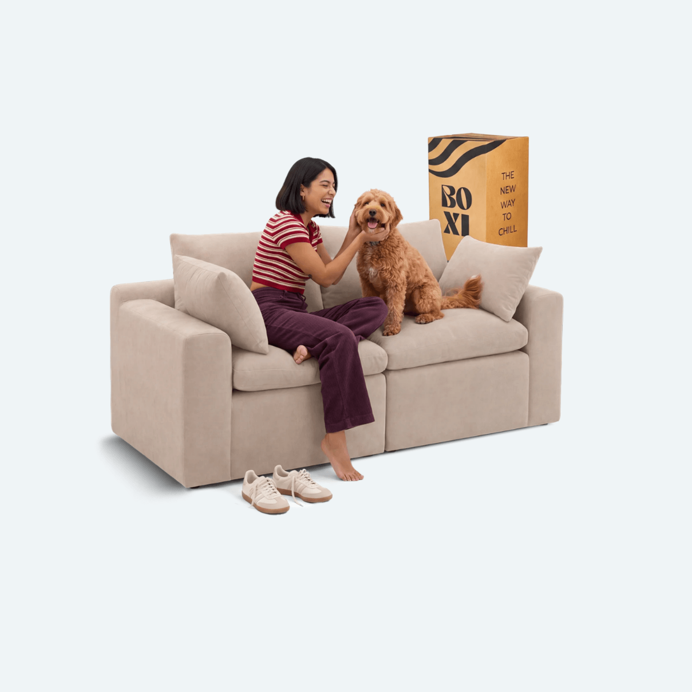 Sofá modular Cloud 2 plazas con 2 reposabrazos