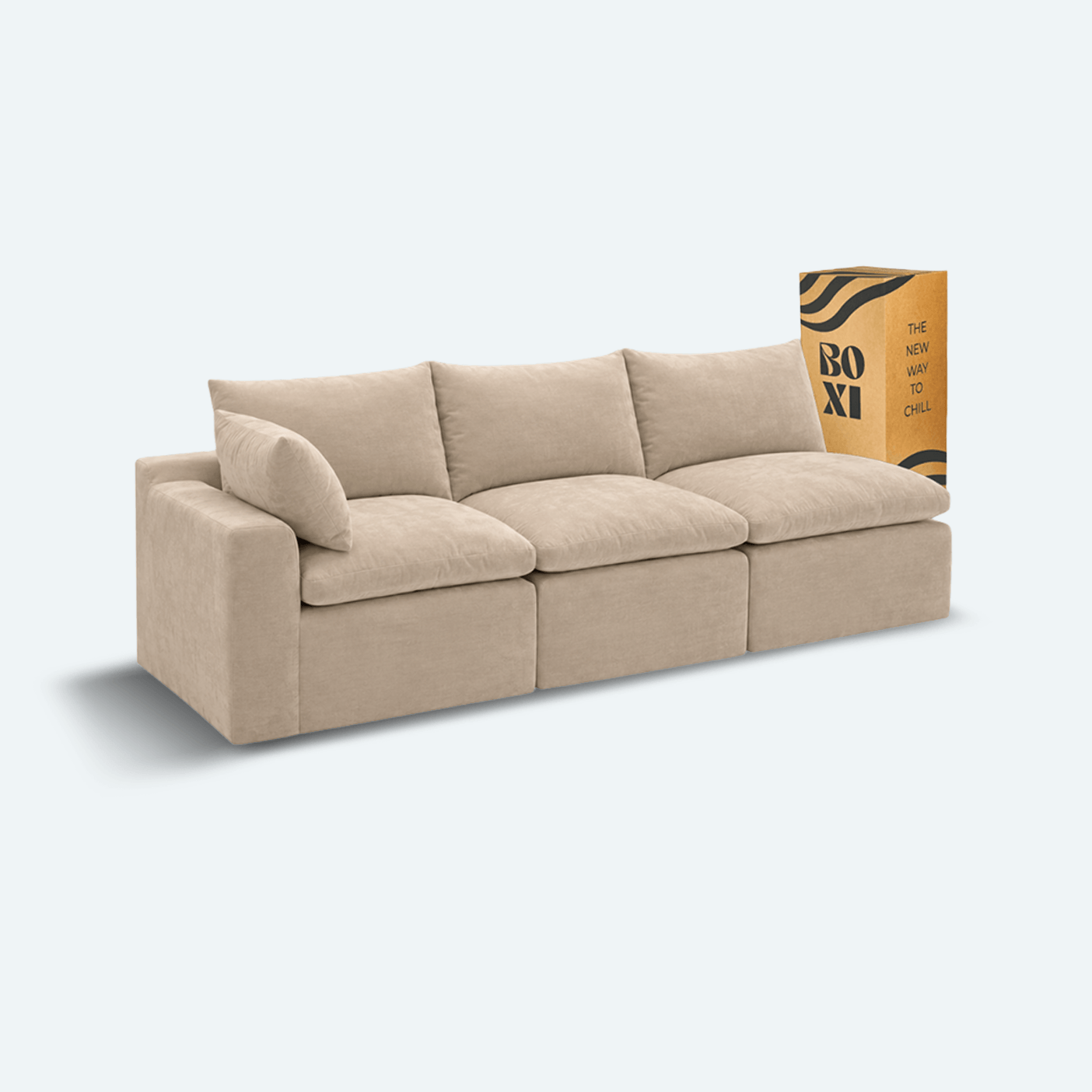 Sofá modular Cloud 3 plazas con 1 reposabrazos