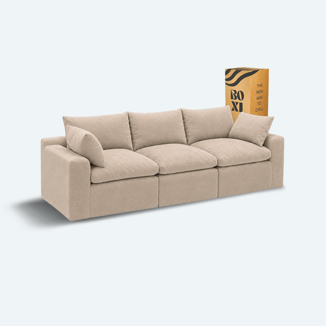 Sofá modular Cloud 3 plazas con 2 reposabrazos