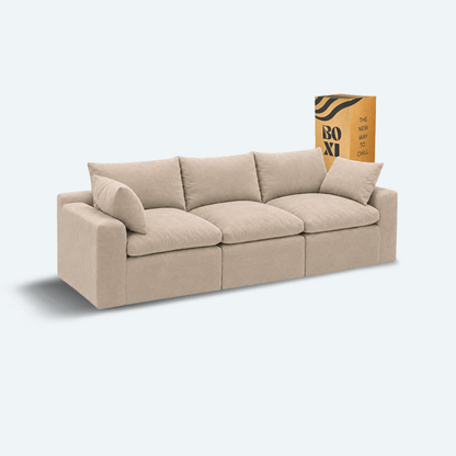 Sofá modular Cloud 3 plazas con 2 reposabrazos