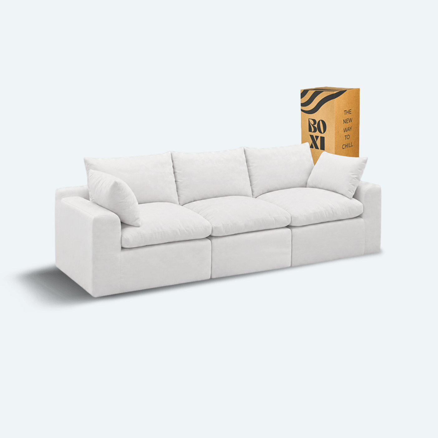 Sofá modular Cloud 3 plazas con 2 reposabrazos
