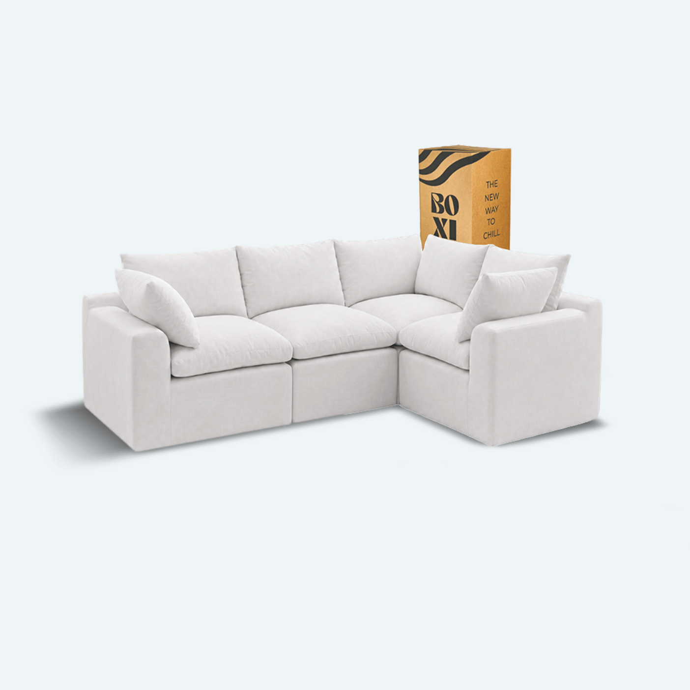 Sofá modular Cloud 4 plazas con 2 reposabrazos
