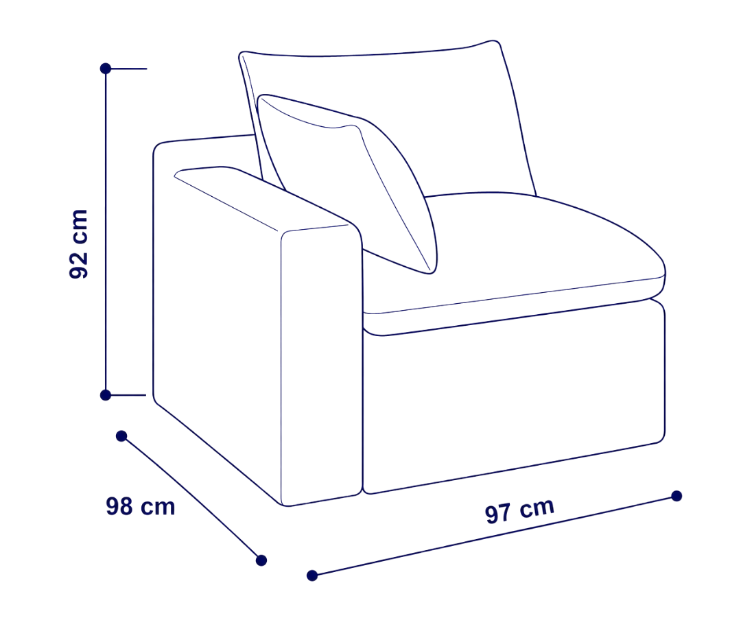 Sofá modular Cloud esquinero