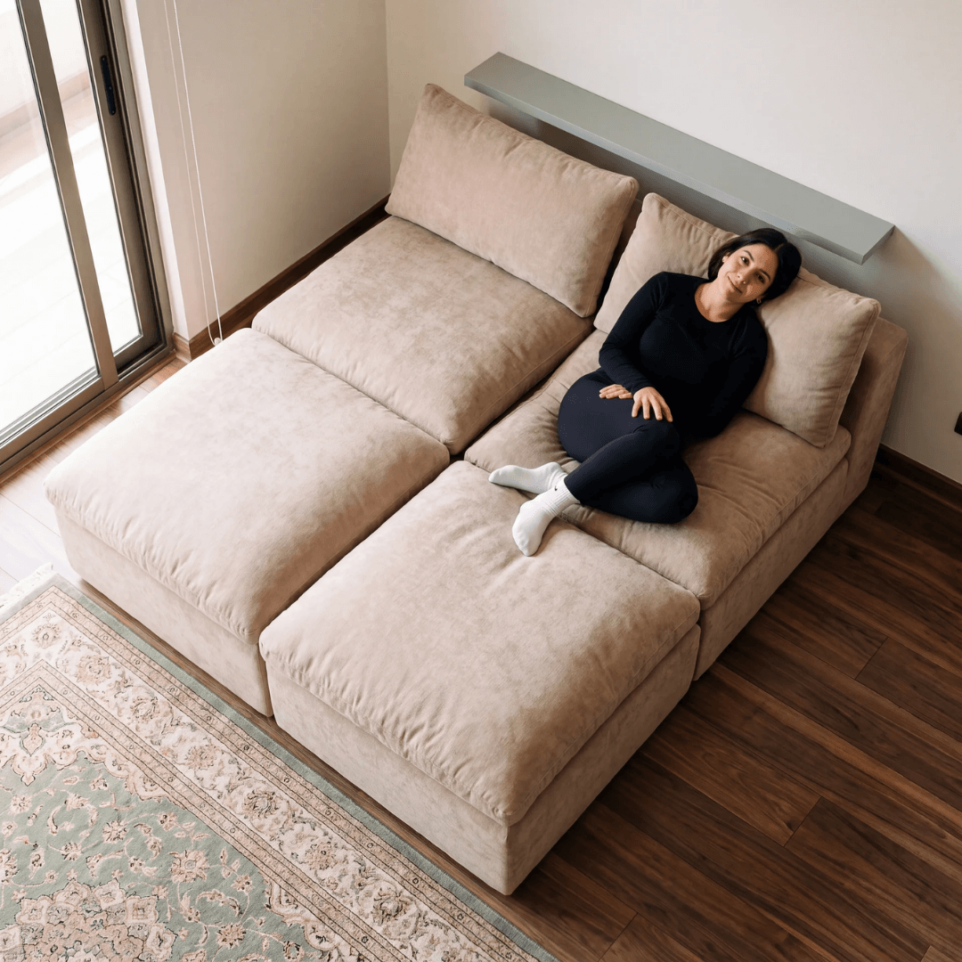 Sofá modular Cloud 3 plazas con 2 reposabrazos