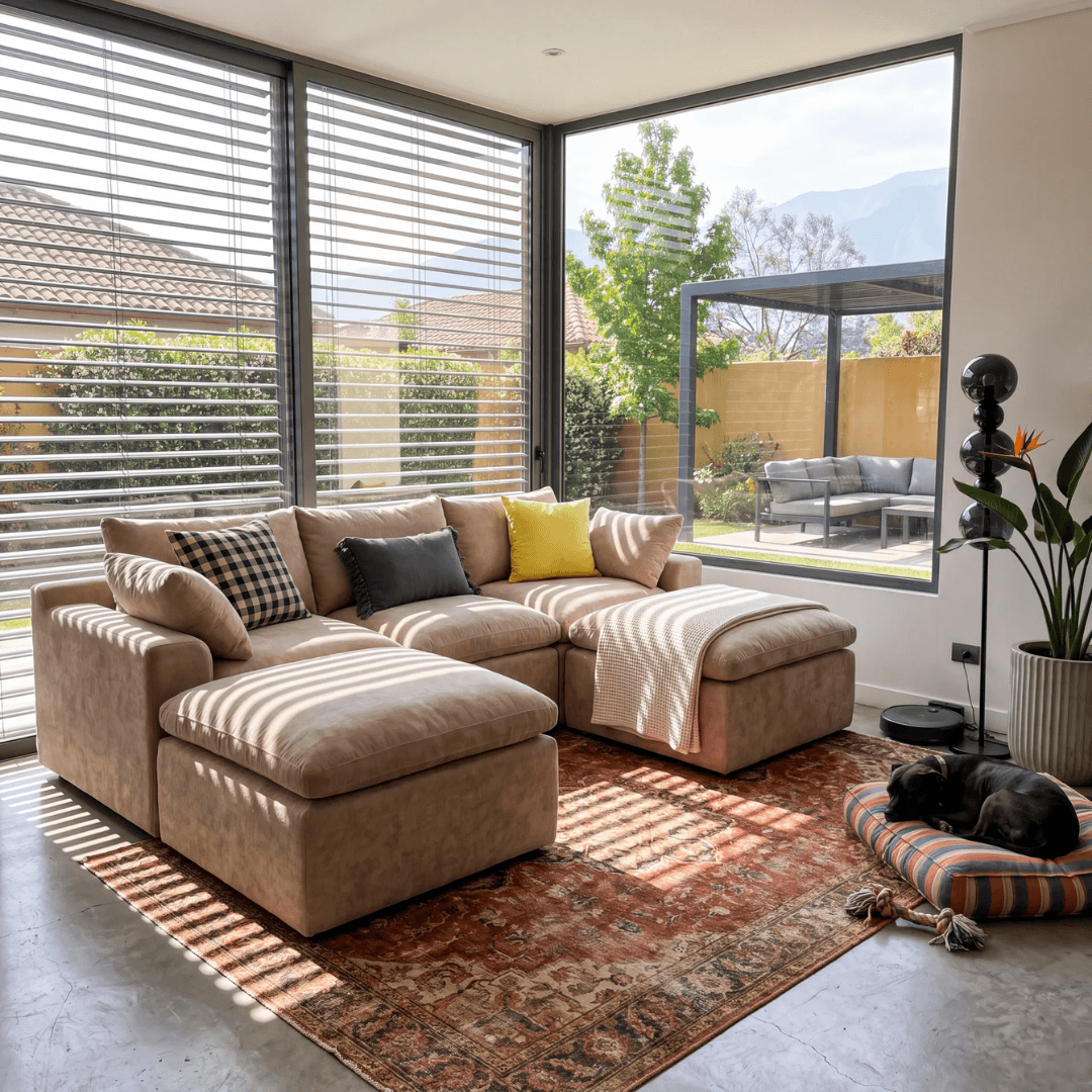 Sofá modular Cloud 3 plazas con 2 reposabrazos