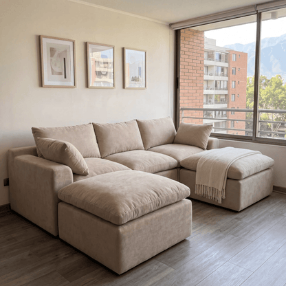 Sofá modular Cloud 3 plazas con 2 reposabrazos