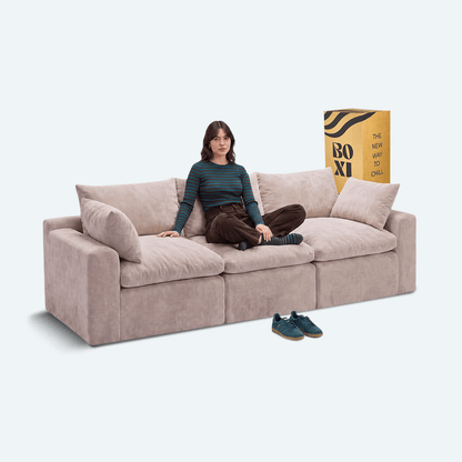 Sofá modular Cloud 3 plazas con 2 reposabrazos